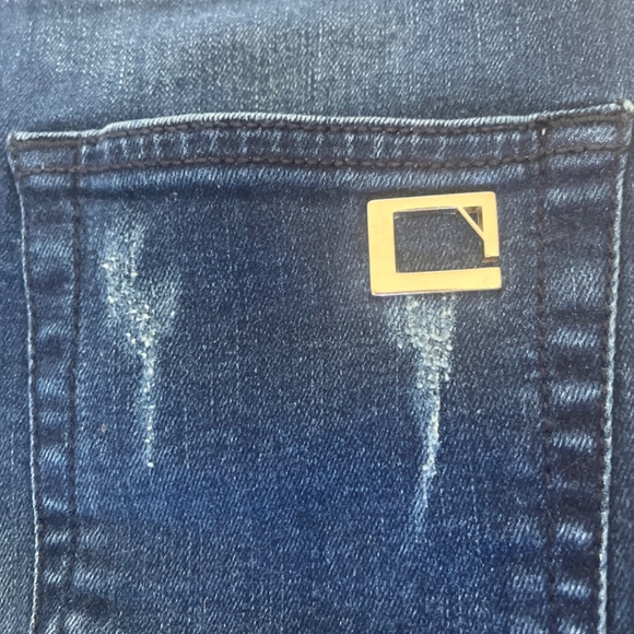 Atos Lombardini Denim Embellished Lips Casual Dark Blue  Jeans Denim Pants 26 - Picture 10 of 10